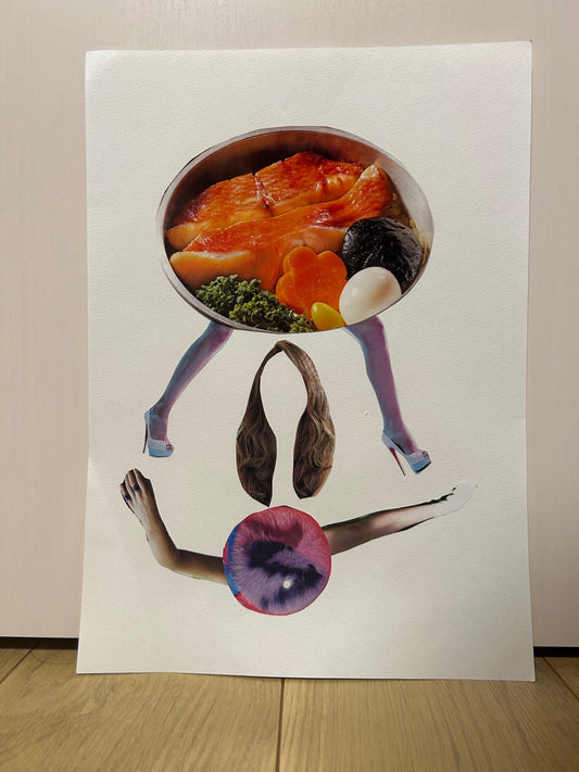 Collage art work [Fish] コラージュ原画 魚